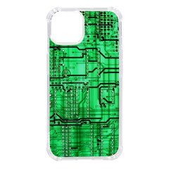 Green Circuit Board Computer Iphone 14 Tpu Uv Print Case by Bakwanart