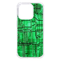 Green Circuit Board Computer Iphone 14 Pro Tpu Uv Print Case