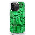 Green Circuit Board Computer iPhone 14 Pro TPU UV Print Case Front