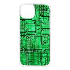 Green Circuit Board Computer Iphone 13 Tpu Uv Print Case by Bakwanart