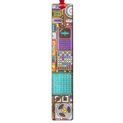 Pattern Design Art Techno Dj Music Retro Music Device Large Book Marks