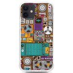 Pattern Design Art Techno Dj Music Retro Music Device iPhone 12/12 Pro TPU UV Print Case Front