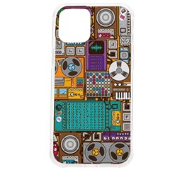 Pattern Design Art Techno Dj Music Retro Music Device Iphone 12 Pro Max Tpu Uv Print Case by Bakwanart