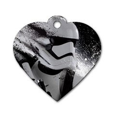 Stormtrooper Dog Tag Heart (two Sides)