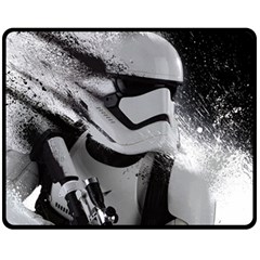 Stormtrooper Two Sides Fleece Blanket (medium) by Bakwanart