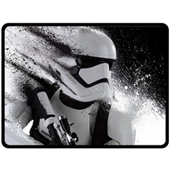 Stormtrooper Two Sides Fleece Blanket (large) by Bakwanart