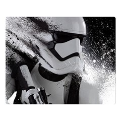 Stormtrooper Two Sides Premium Plush Fleece Blanket (large) by Bakwanart