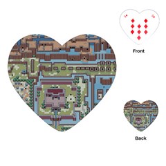 Arcade Game Retro Pattern Playing Cards Single Design (heart)