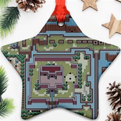 Arcade Game Retro Pattern Star Ornament (two Sides) by Bakwanart