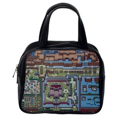 Arcade Game Retro Pattern Classic Handbag (one Side) by Bakwanart