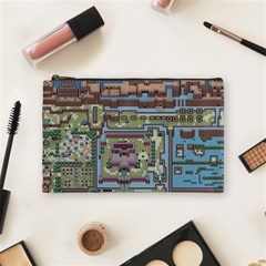 Arcade Game Retro Pattern Cosmetic Bag (medium) by Bakwanart