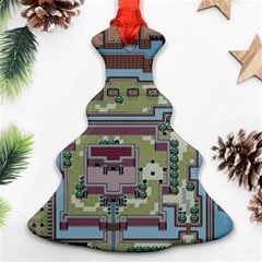 Arcade Game Retro Pattern Ornament (christmas Tree) 