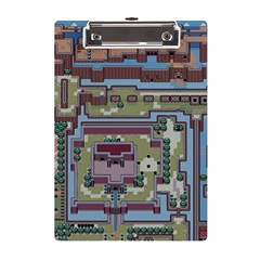 Arcade Game Retro Pattern A5 Acrylic Clipboard by Bakwanart