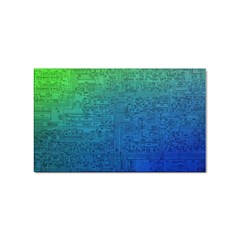 Blue And Green Circuit Board Wallpaper Circuit Board Sketch Sticker Rectangular (100 Pack) by Bakwanart