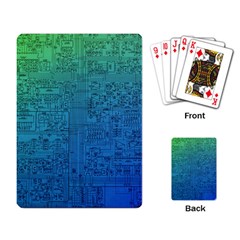 Blue And Green Circuit Board Wallpaper Circuit Board Sketch Playing Cards Single Design (rectangle) by Bakwanart