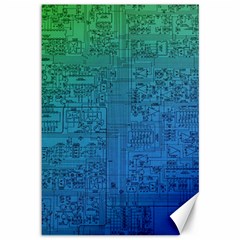 Blue And Green Circuit Board Wallpaper Circuit Board Sketch Canvas 12  X 18 