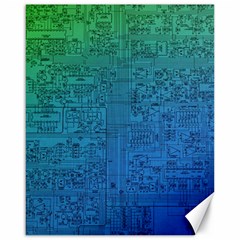 Blue And Green Circuit Board Wallpaper Circuit Board Sketch Canvas 16  X 20  by Bakwanart