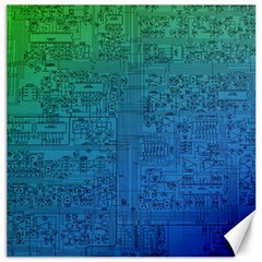 Blue And Green Circuit Board Wallpaper Circuit Board Sketch Canvas 20  X 20 