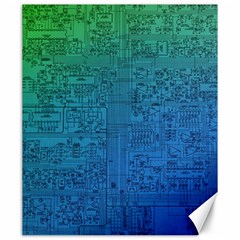 Blue And Green Circuit Board Wallpaper Circuit Board Sketch Canvas 20  X 24  by Bakwanart