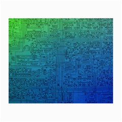 Blue And Green Circuit Board Wallpaper Circuit Board Sketch Small Glasses Cloth (2 Sides)