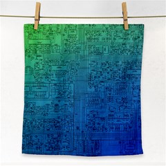 Blue And Green Circuit Board Wallpaper Circuit Board Sketch Face Towel by Bakwanart