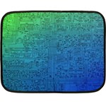 Blue And Green Circuit Board Wallpaper Circuit Board Sketch Two Sides Fleece Blanket (Mini) 35 x27  Blanket Front