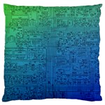 Blue And Green Circuit Board Wallpaper Circuit Board Sketch Standard Premium Plush Fleece Cushion Case (Two Sides) Front