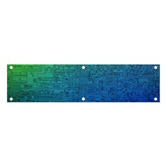 Blue And Green Circuit Board Wallpaper Circuit Board Sketch Banner And Sign 4  X 1  by Bakwanart