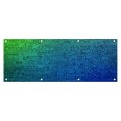 Blue And Green Circuit Board Wallpaper Circuit Board Sketch Banner And Sign 8  X 3  by Bakwanart