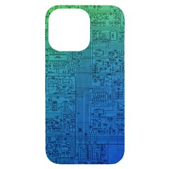 Blue And Green Circuit Board Wallpaper Circuit Board Sketch Iphone 14 Pro Max Black Uv Print Case by Bakwanart