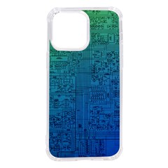 Blue And Green Circuit Board Wallpaper Circuit Board Sketch Iphone 14 Pro Max Tpu Uv Print Case