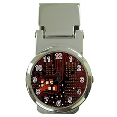 Red Computer Circuit Board Money Clip Watches by Bakwanart