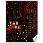 Red Computer Circuit Board Canvas 36  x 48  35.26 x46.15  Canvas - 1