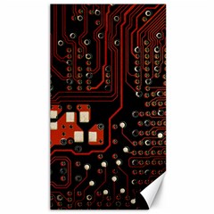 Red Computer Circuit Board Canvas 40  X 72  by Bakwanart