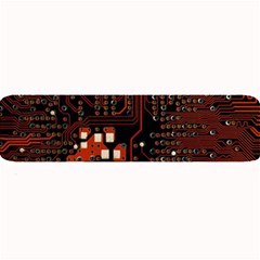 Red Computer Circuit Board Large Bar Mat