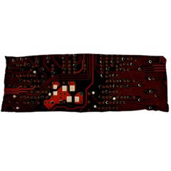 Red Computer Circuit Board Body Pillow Case Dakimakura (two Sides) by Bakwanart