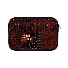 Red Computer Circuit Board Apple Ipad Mini Zipper Cases by Bakwanart