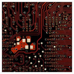 Red Computer Circuit Board Lightweight Scarf  by Bakwanart