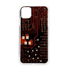 Red Computer Circuit Board Iphone 11 Tpu Uv Print Case