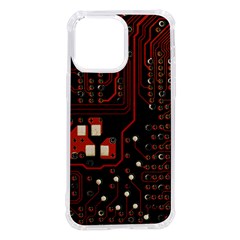 Red Computer Circuit Board Iphone 14 Pro Max Tpu Uv Print Case