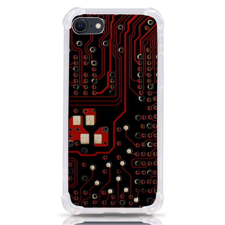 Red Computer Circuit Board iPhone SE