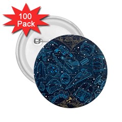 Position Of The Constellations Illustration Star Blue 2 25  Buttons (100 Pack)  by Bakwanart