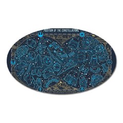 Position Of The Constellations Illustration Star Blue Oval Magnet by Bakwanart