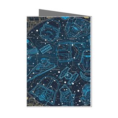 Position Of The Constellations Illustration Star Blue Mini Greeting Cards (pkg Of 8)