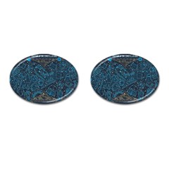 Position Of The Constellations Illustration Star Blue Cufflinks (oval) by Bakwanart