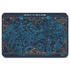 Position Of The Constellations Illustration Star Blue Large Doormat by Bakwanart