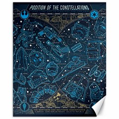 Position Of The Constellations Illustration Star Blue Canvas 11  X 14  by Bakwanart