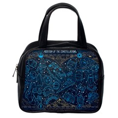 Position Of The Constellations Illustration Star Blue Classic Handbag (one Side) by Bakwanart