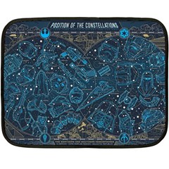 Position Of The Constellations Illustration Star Blue Fleece Blanket (mini) by Bakwanart