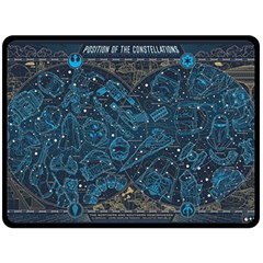 Position Of The Constellations Illustration Star Blue Fleece Blanket (large) by Bakwanart